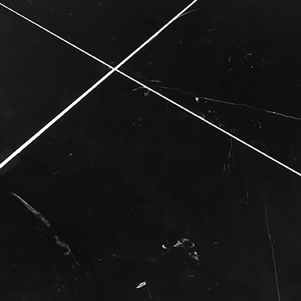 Field Tile 12" x 12" 12" x 12" Polished Nero Marquina Straight Shot