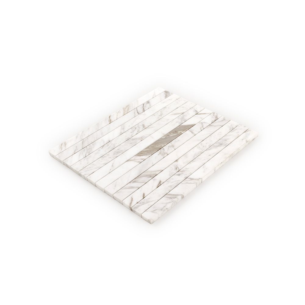 Proper Pillar Mosaic 11.375" x 11.75" Volakas Straight Shot