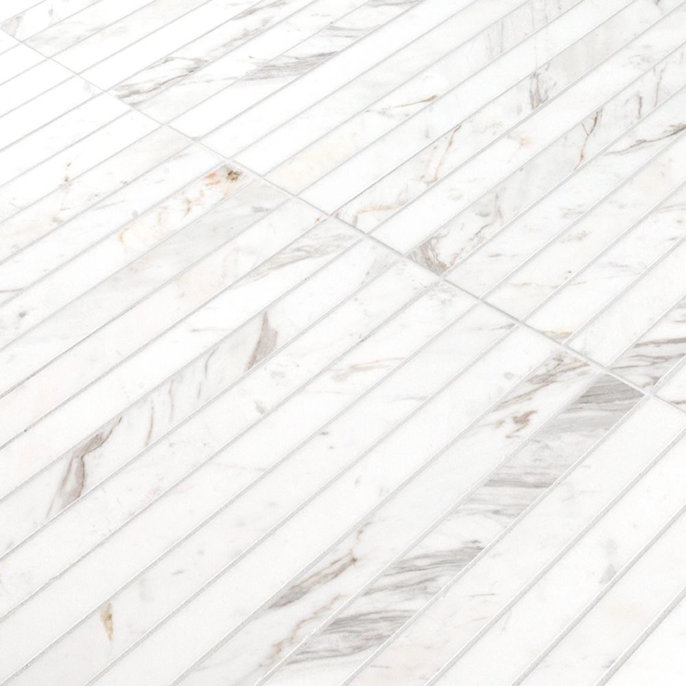 Proper Pillar Mosaic 11.375" x 11.75" Volakas Straight Shot