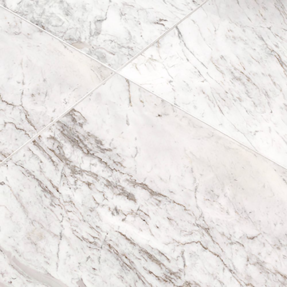 Field Tile 12" x 12" 12" x 12" Polished Volakas Straight Shot