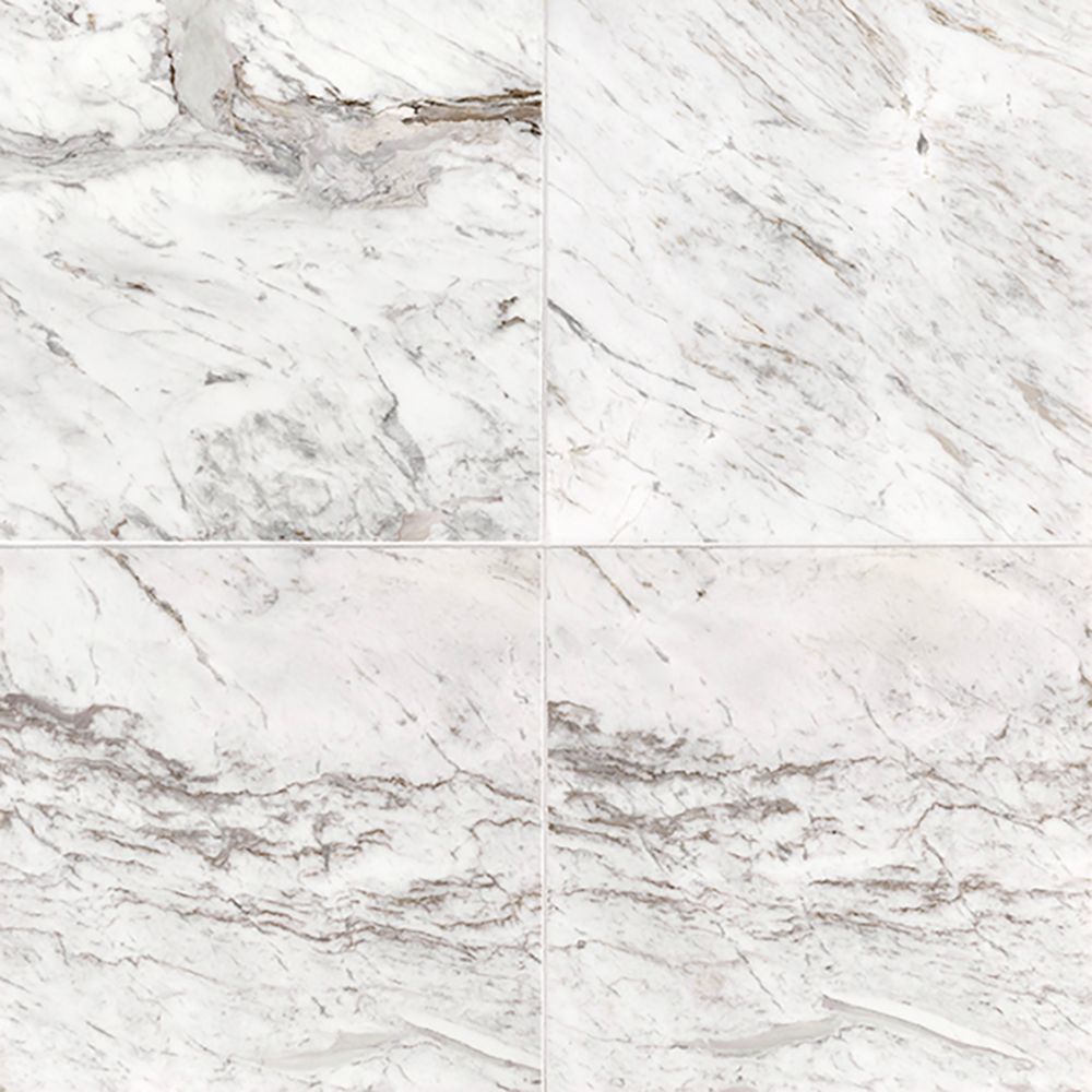 Field Tile 12" x 12" 12" x 12" Polished Volakas Straight Shot