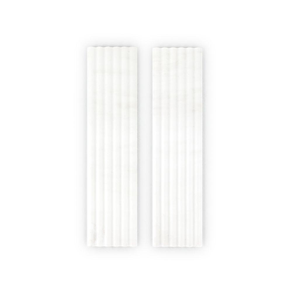 Fluted Field Tile 6" x 24" 6" x 24" Dolomite Straight Shot