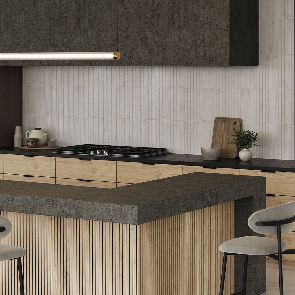 Proper Pillar Mosaic 11.375" x 11.75" Crystal White Straight Shot