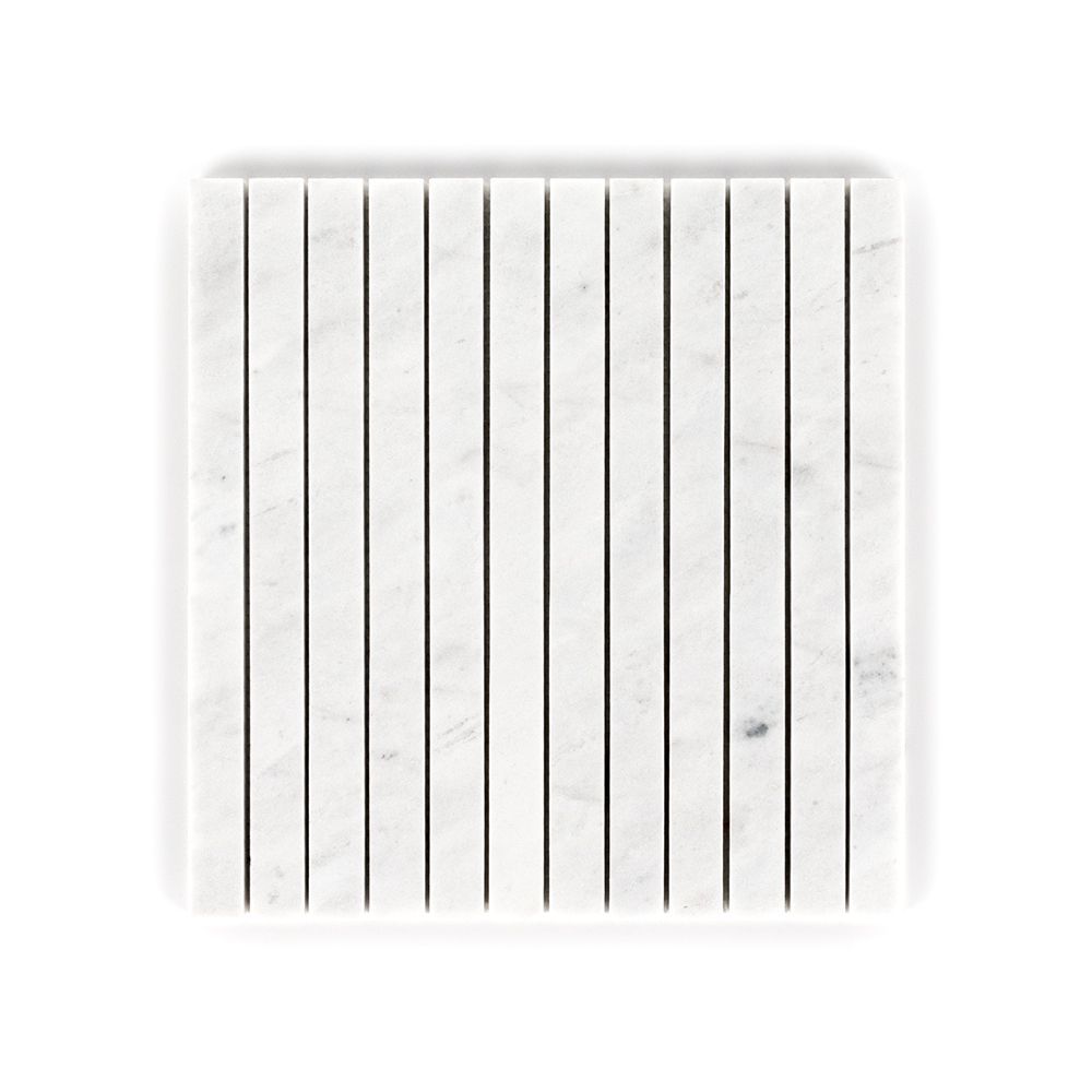 Proper Pillar Mosaic 11.375" x 11.75" Crystal White Straight Shot