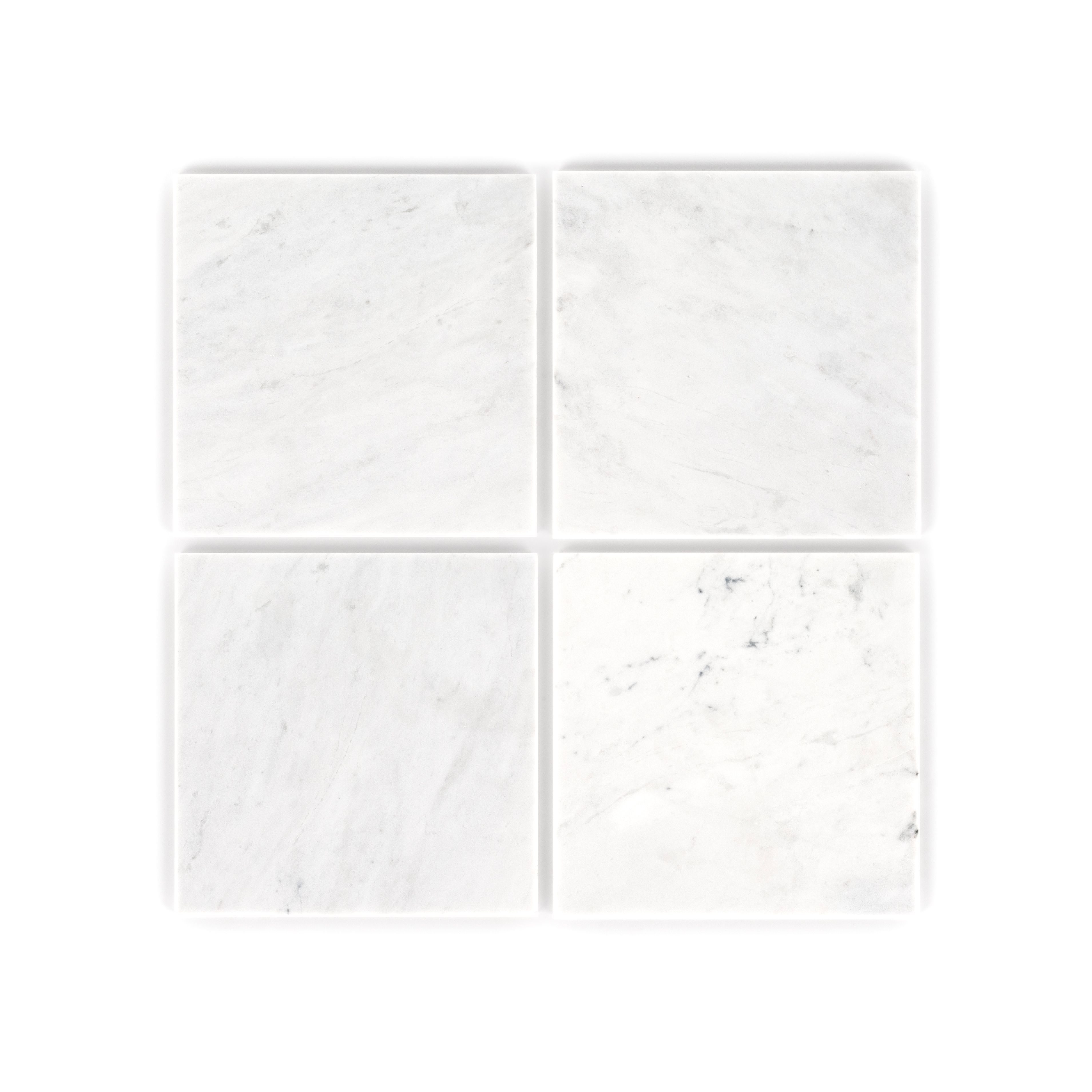 Field Tile 12" x 12" 12" x 12" Honed Crystal White Straight Shot