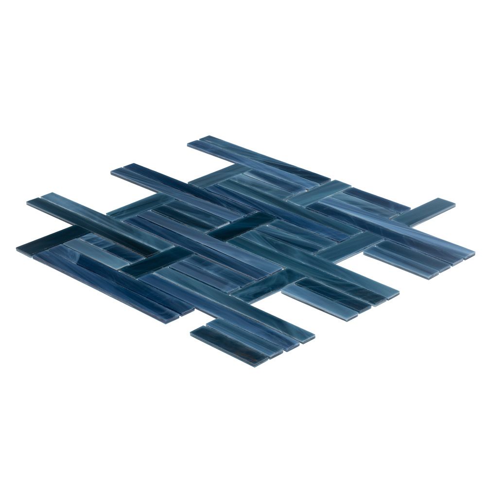 Perpendicular Mosaic 9.375" x 11.125" Cobalt Straight Shot
