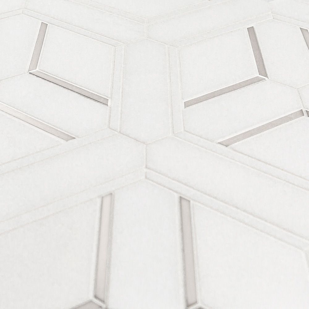 Carve Mosaic 8.5" x 9.875" Silver Straight Shot