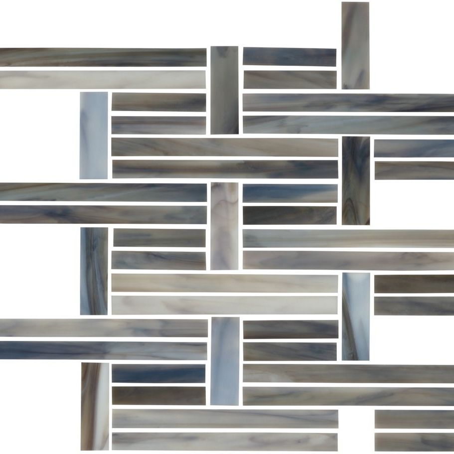 Perpendicular Mosaic 9.375" x 11.125" Clay Straight Shot