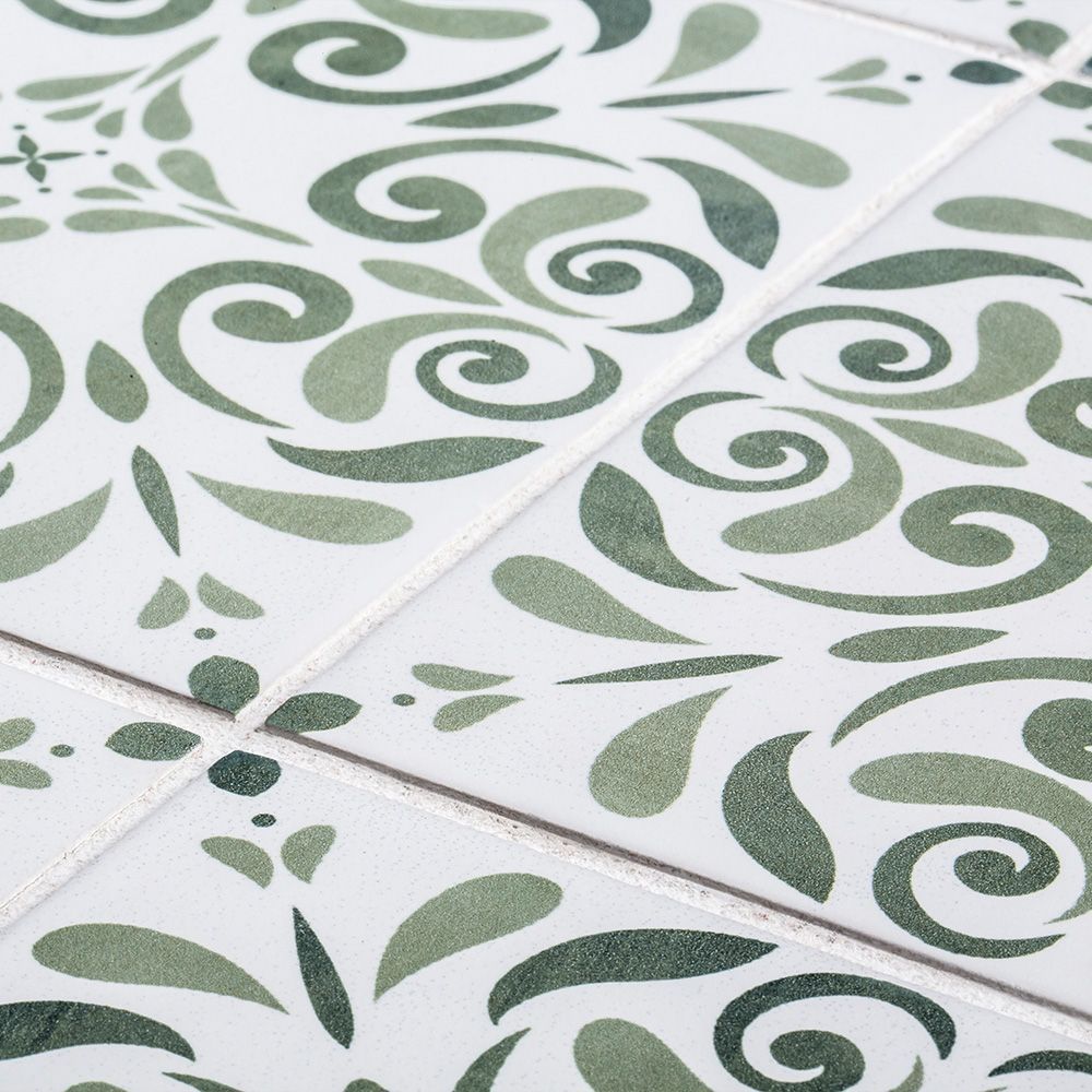 Acquerello Verona Field Tile 6" x 6" 6" x 6" Giardino Straight Shot