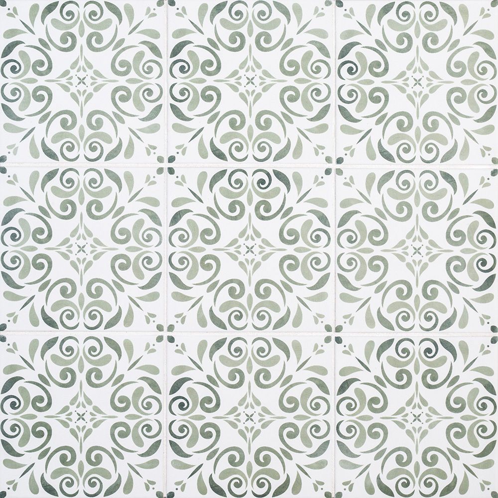 Acquerello Verona Field Tile 6" x 6" 6" x 6" Giardino Straight Shot