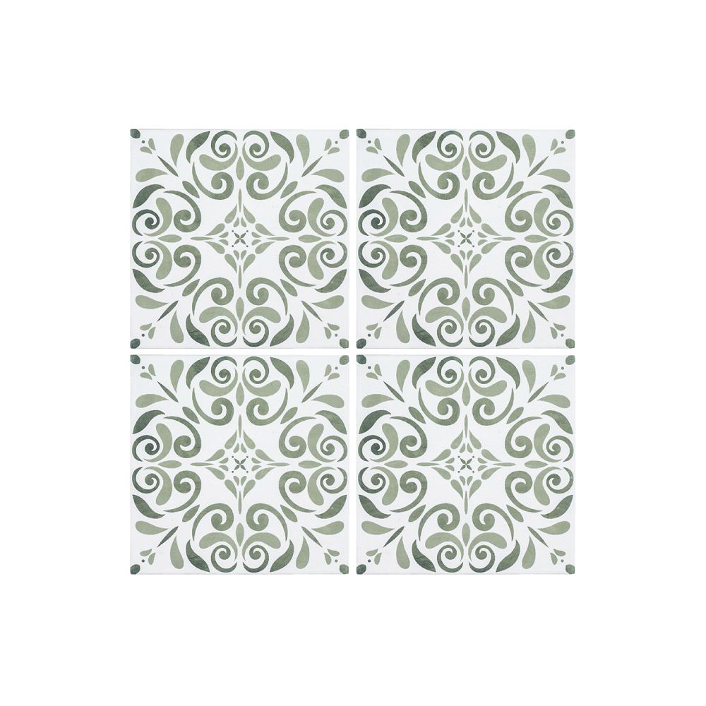 Acquerello Verona Field Tile 6" x 6" 6" x 6" Giardino Straight Shot