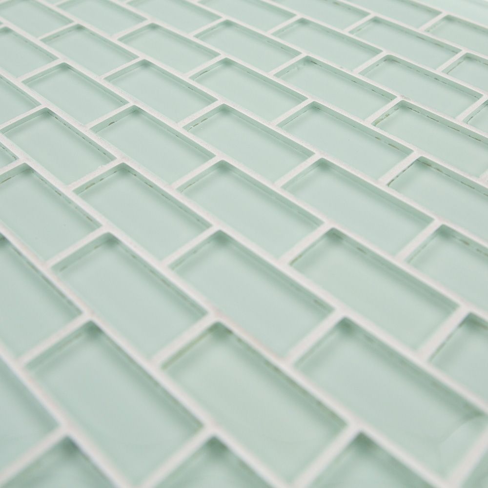 Mint Brick Mosaic 11.625" x 11.75" Mint Straight Shot