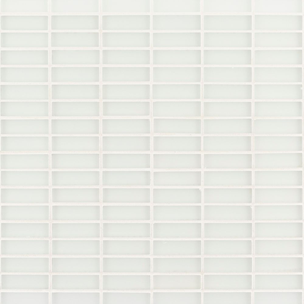 Dry Ice Mosaic 11.625" x 11.875" White Straight Shot