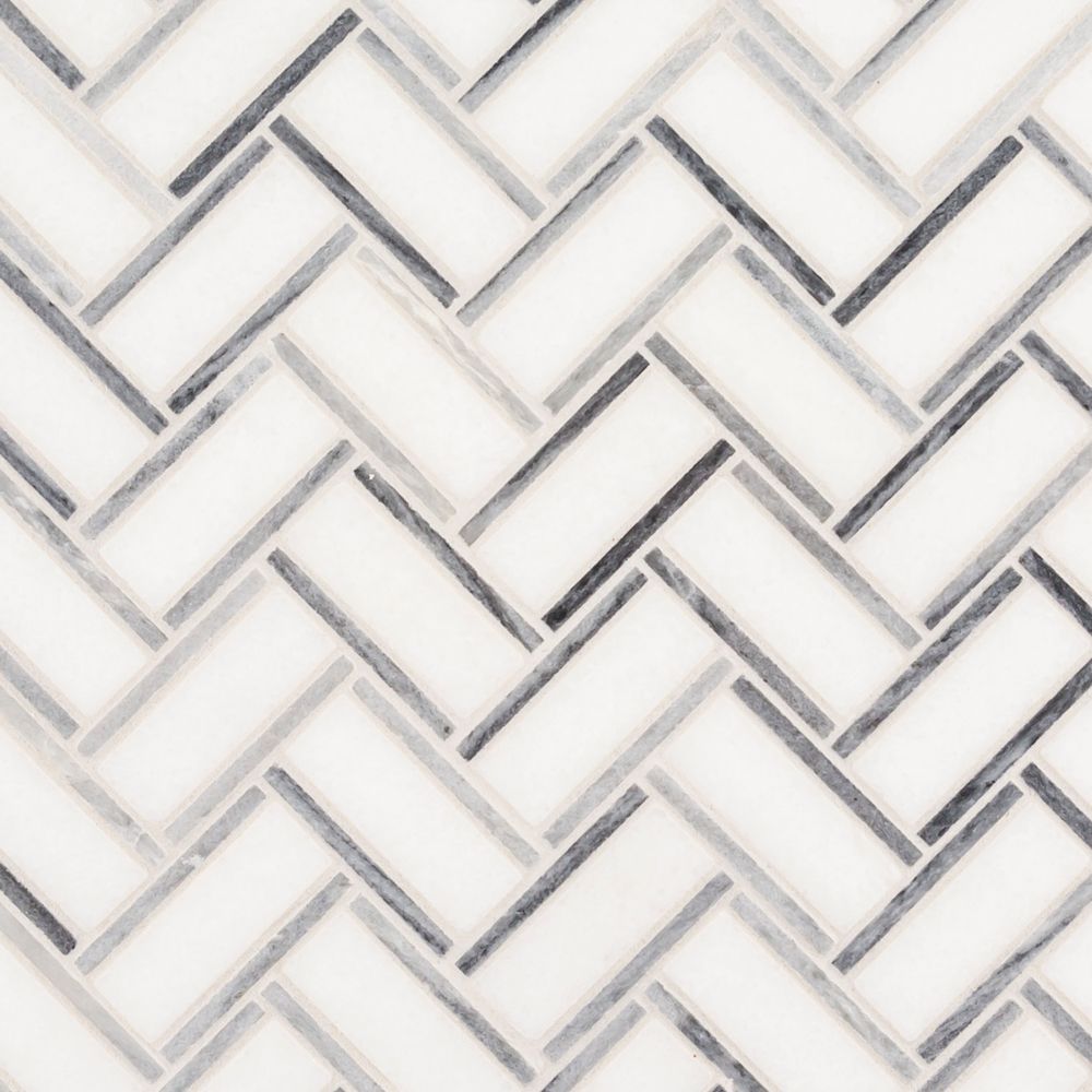 Verdigris Mosaic 10.25" x 11.875" White Straight Shot