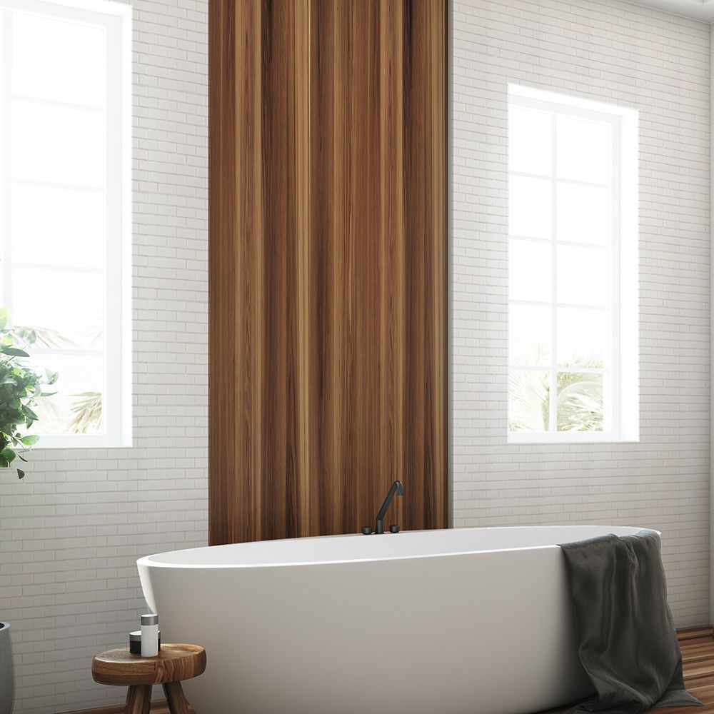 1" x 3" Brick Mosaic 11" x 11.375" White Straight Shot