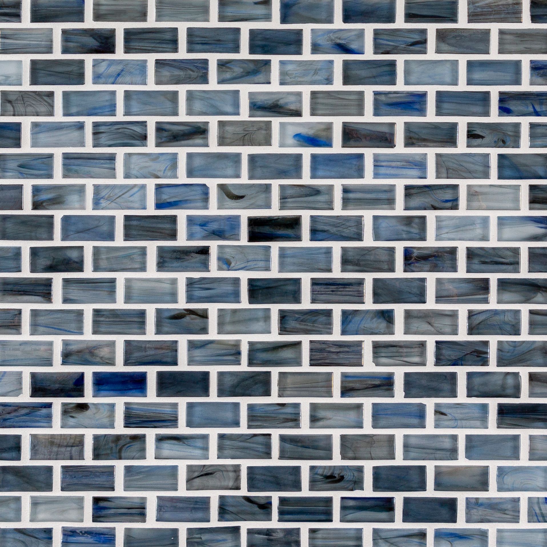 Water Ripple Mosaic 11.5" x 11.5" Blue Straight Shot