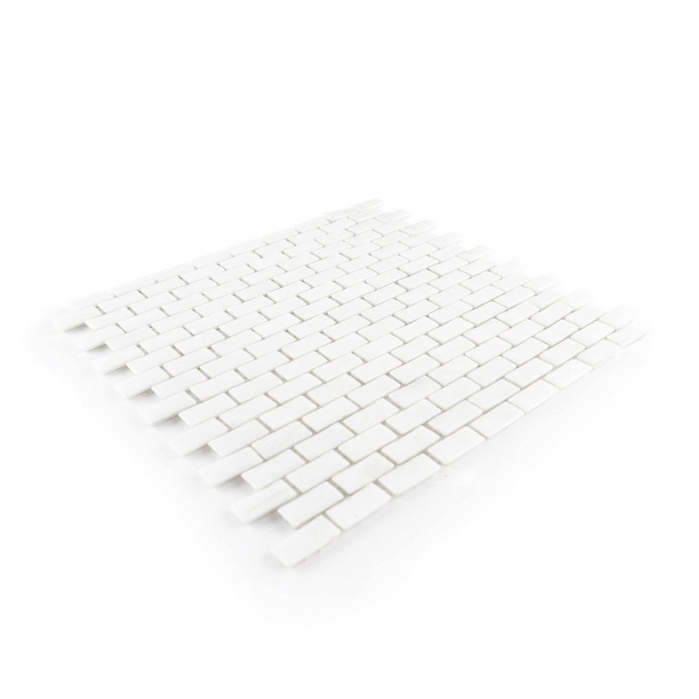Snowpack Mosaic 11.5" x 11.5" White Straight Shot