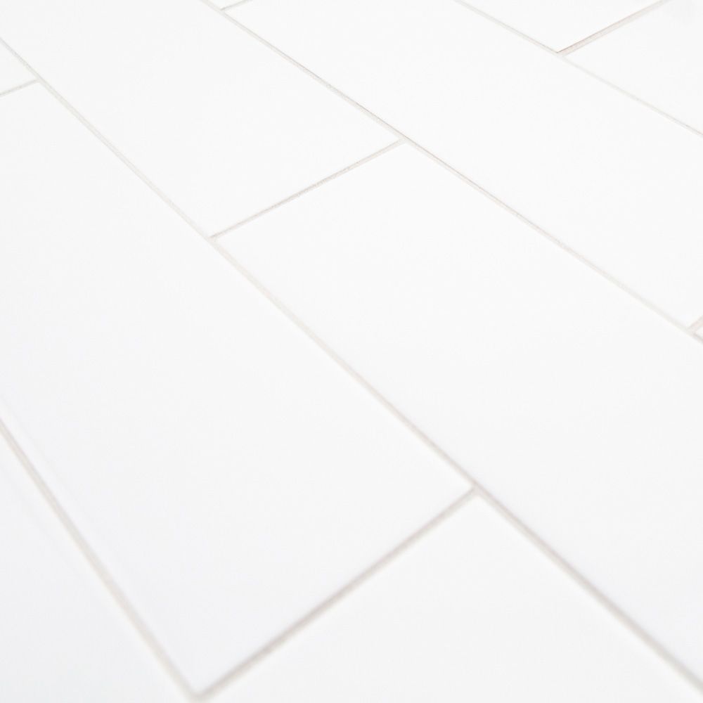 Field Tile 4" x 12" 4" x 12" White Straight Shot