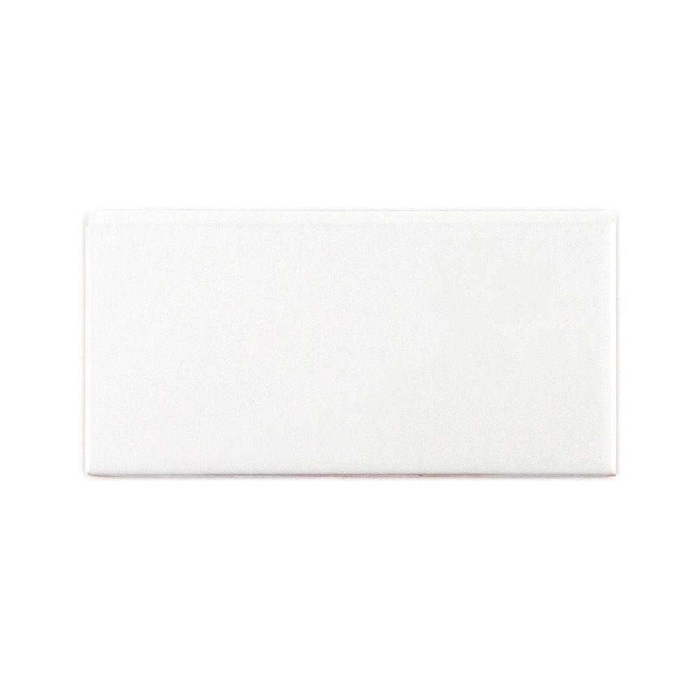 Single Bullnose 3" x 6" 3" x 6" White Straight Shot