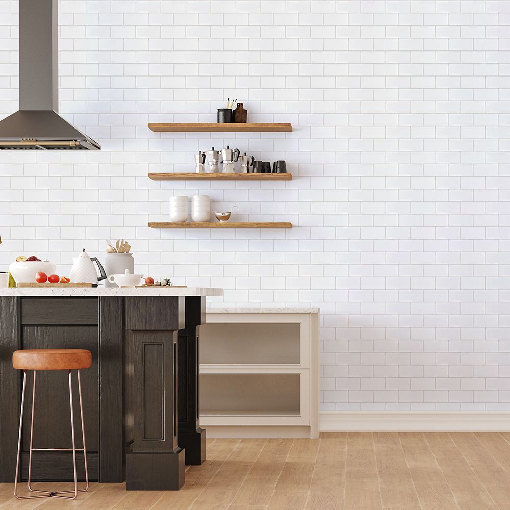 Field Tile 3" x 6" 3" x 6" White Straight Shot