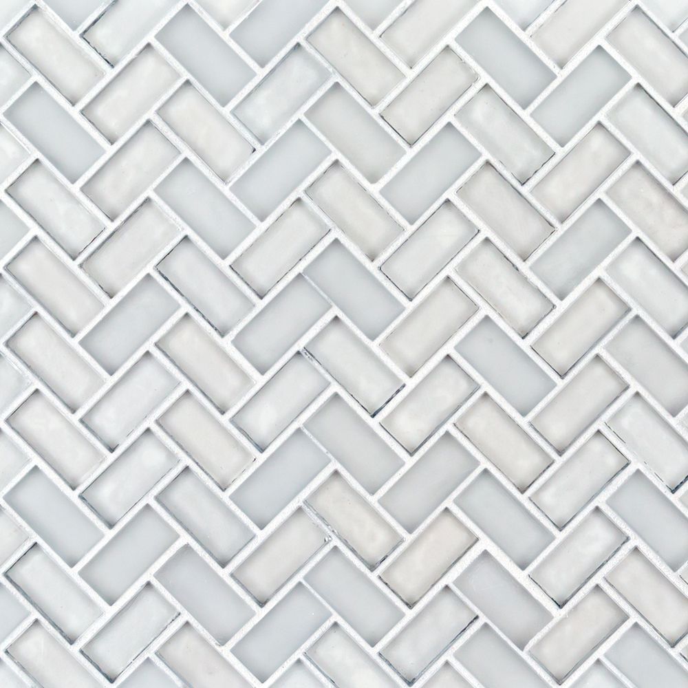 5/8" Herringbone Mosaic 10.625" x 11" Auckland Straight Shot