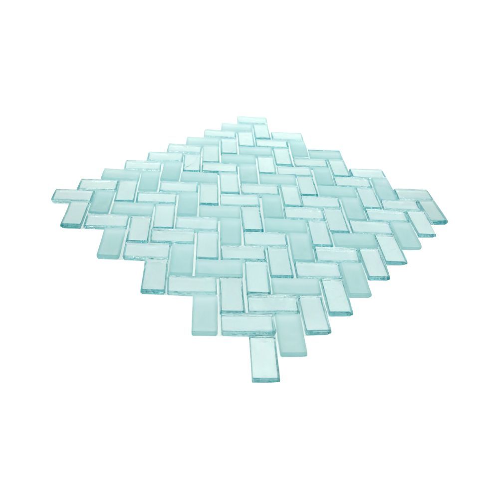 5/8" Herringbone Mosaic 10.625" x 11" Mo'orea Straight Shot