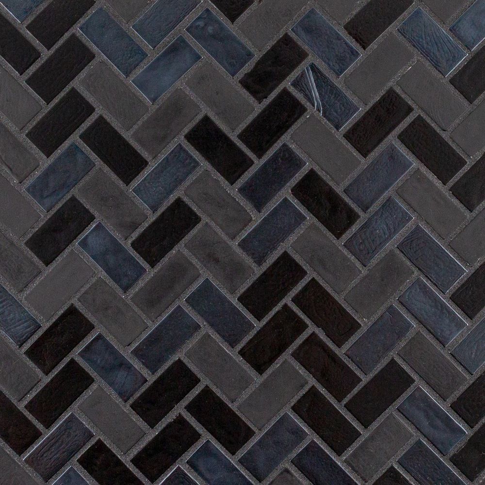 5/8" Herringbone Mosaic 10.625" x 11" Waimea Straight Shot