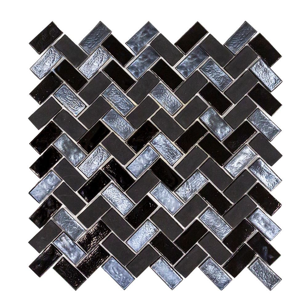 5/8" Herringbone Mosaic 10.625" x 11" Waimea Straight Shot