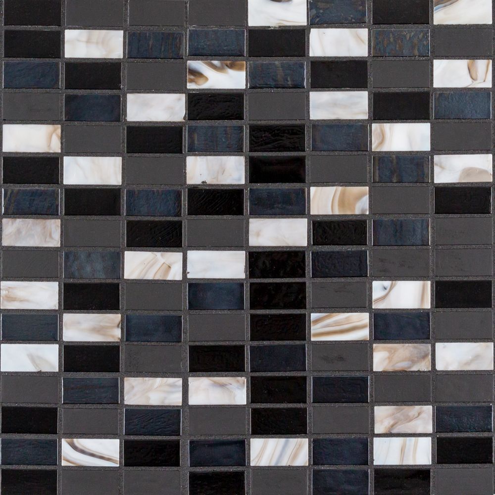 5/8" Stack Brick Blend Mosaic 12.25" x 12.25" Waimea Straight Shot