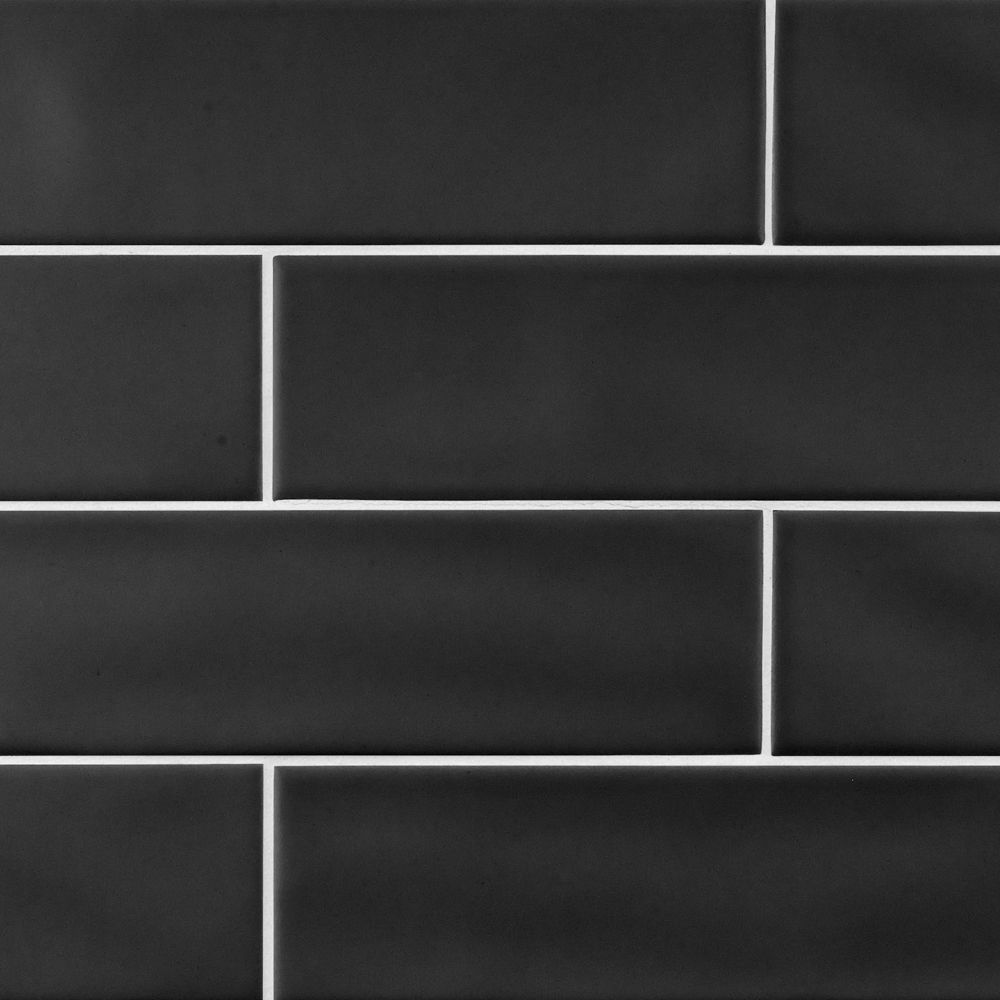 Field Tile 2.5" x 10" 2.5" x 10" Matte Eclipse Straight Shot