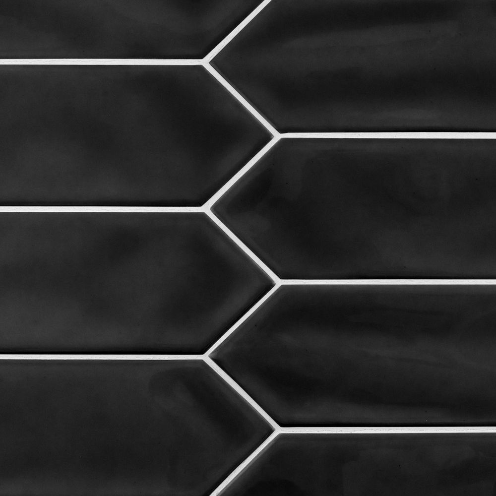 Picket Field Tile 3" x 12" 3" x 12" Gloss Eclipse Straight Shot