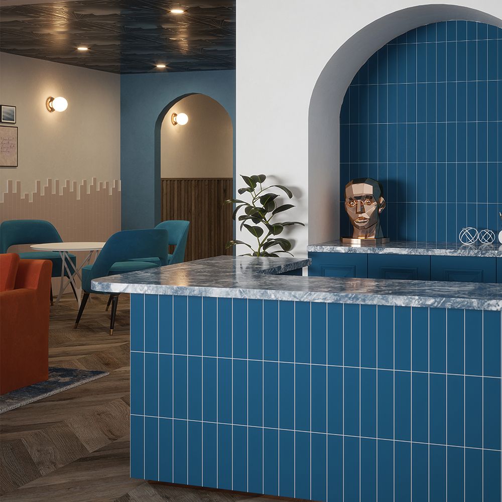 Field Tile 2.5" x 10" 2.5" x 10" Matte Galaxy Straight Shot