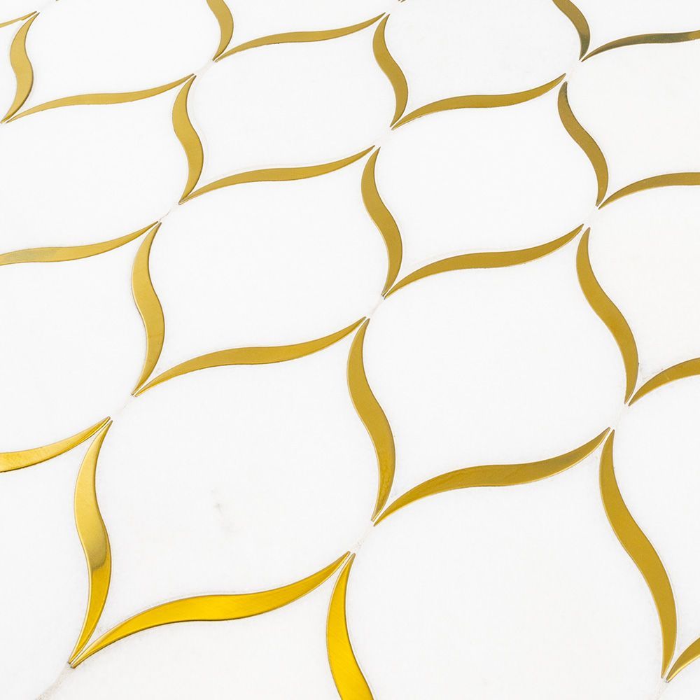 Eloquent Mosaic 10.5" x 11.75" White Straight Shot