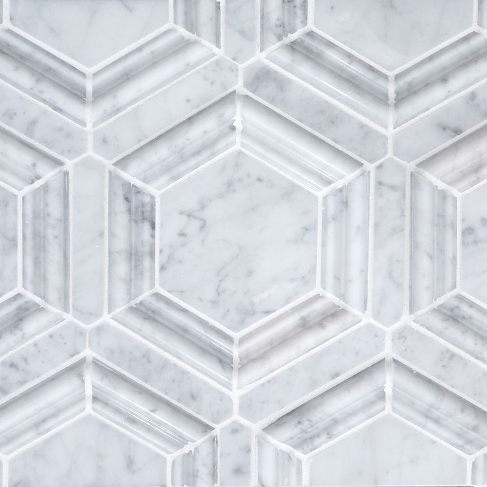 Paramount Mosaic 8.125" x 15.25" Grey Straight Shot