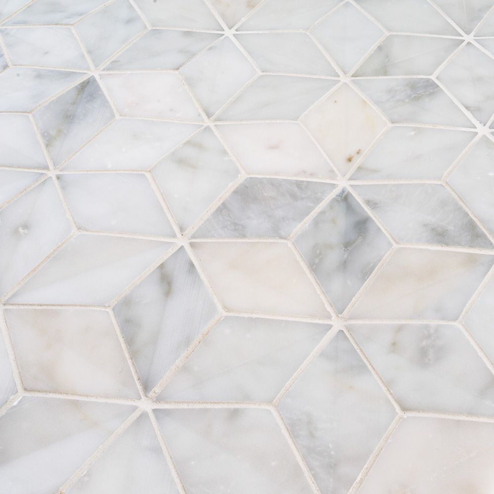 Posh Mosaic 10.625" x 12.25" Grey Straight Shot