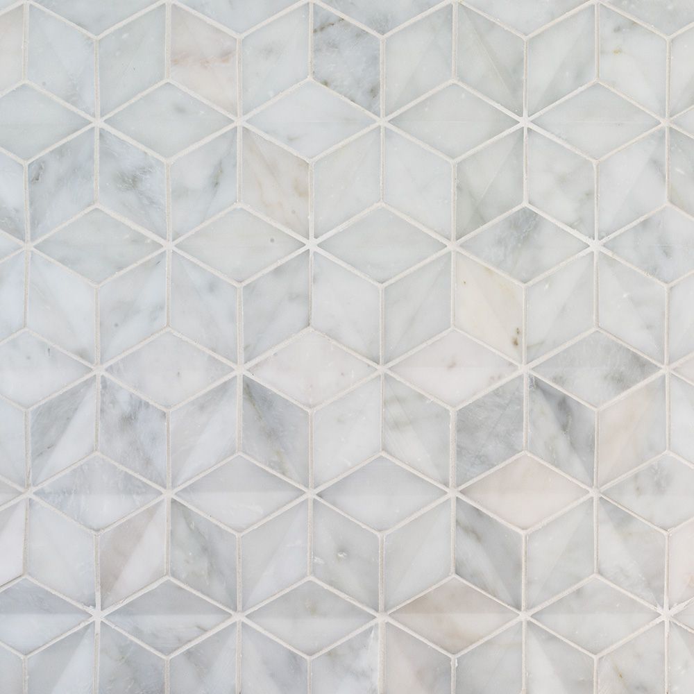 Posh Mosaic 10.625" x 12.25" Grey Straight Shot