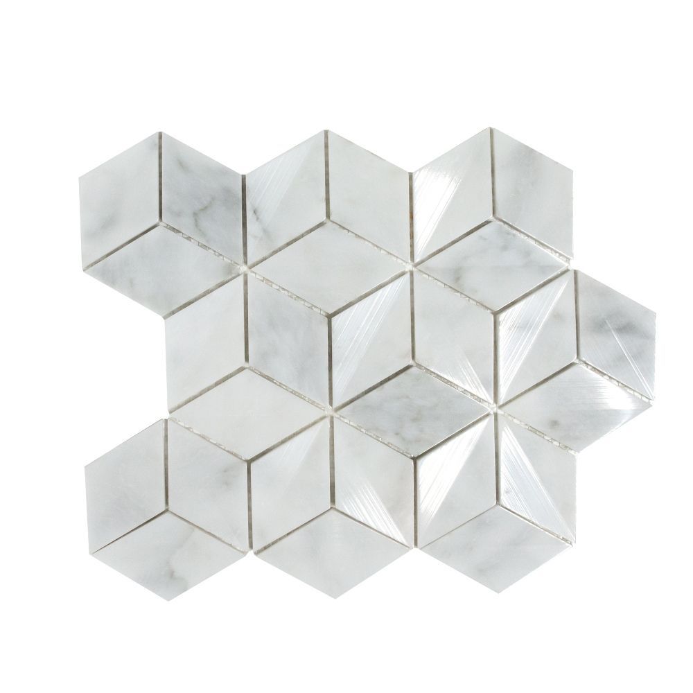 Posh Mosaic 10.625" x 12.25" Grey Straight Shot