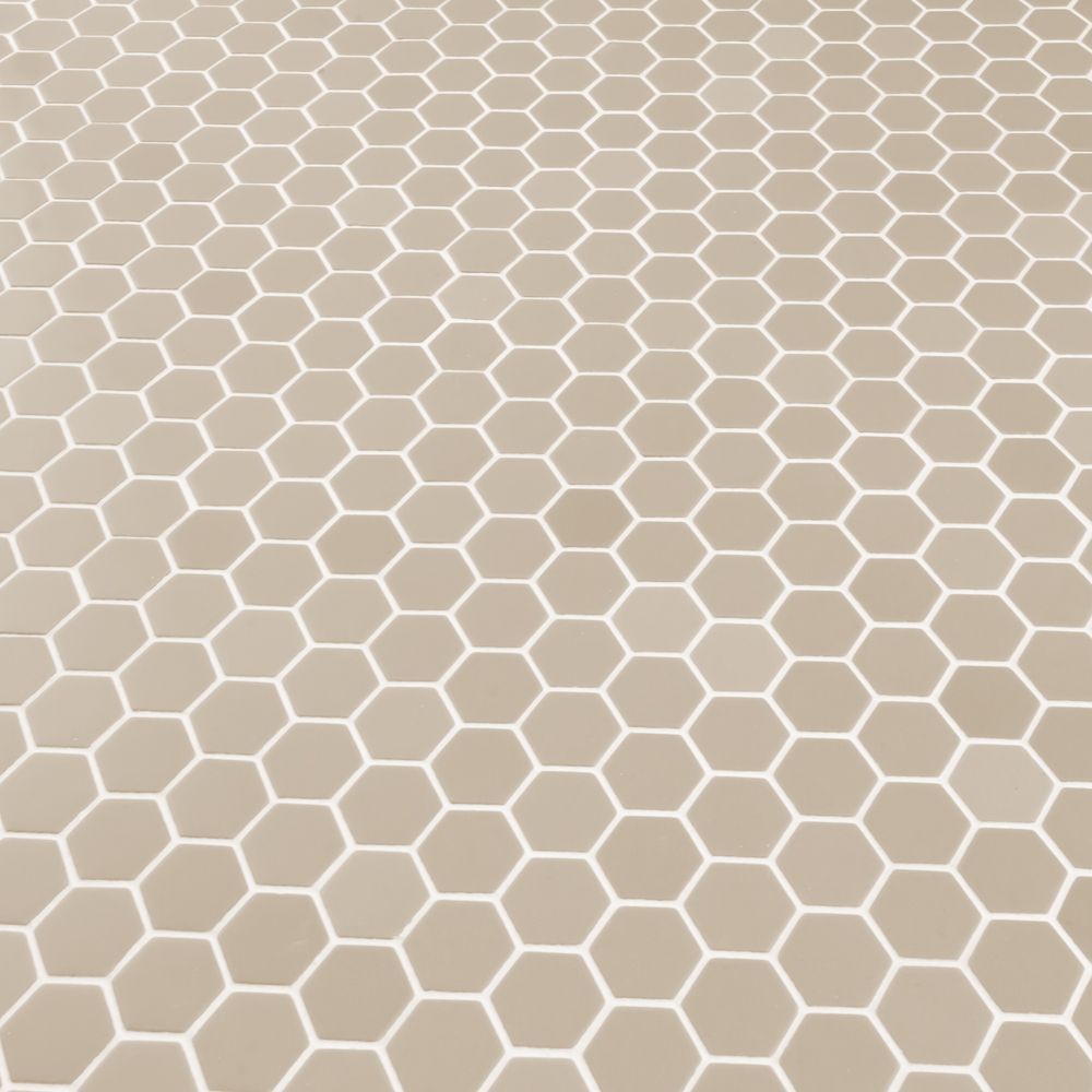 Strut Mosaic 11.375" x 11.625" Taupe Straight Shot