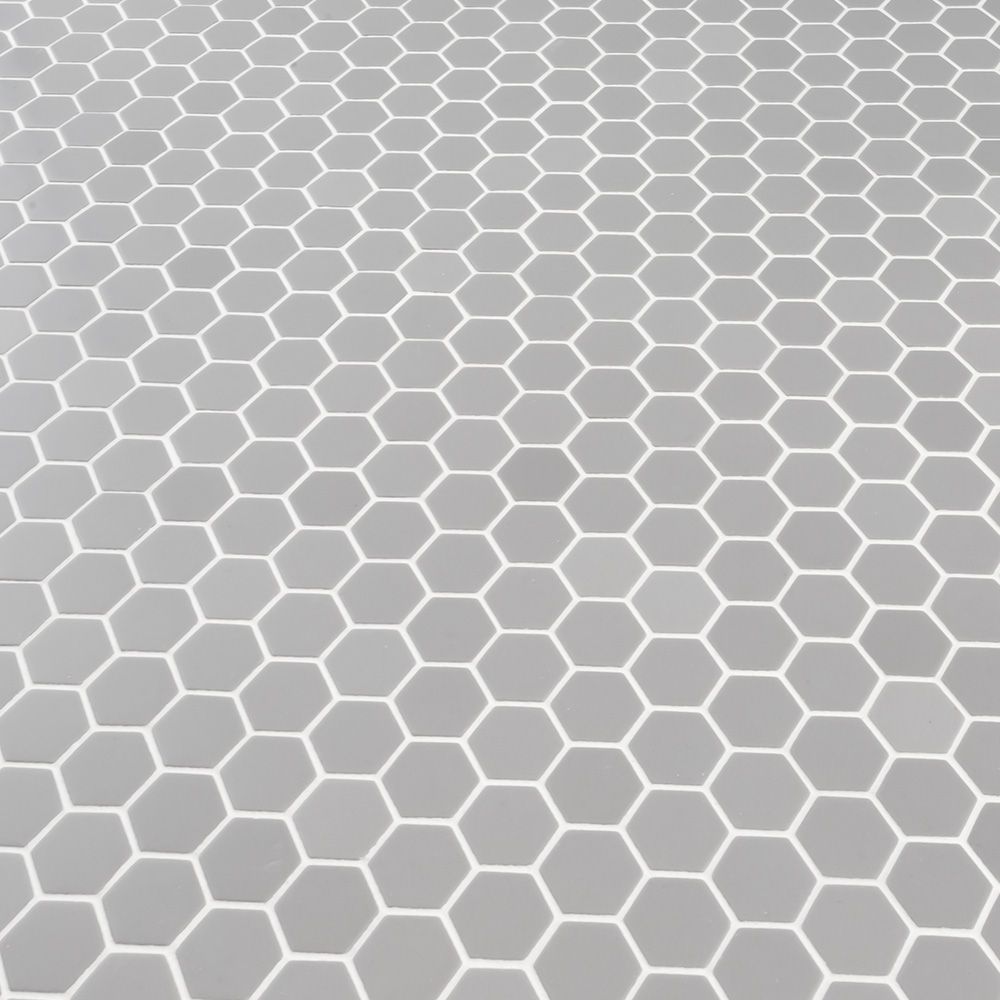 Strut Mosaic 11.375" x 11.625" Grey Straight Shot