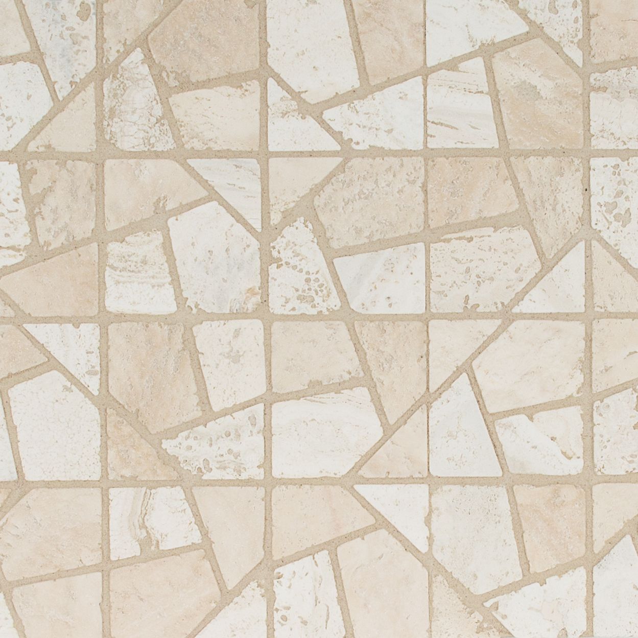 Terrain Mosaic 12.375" x 12.375" Beige Straight Shot