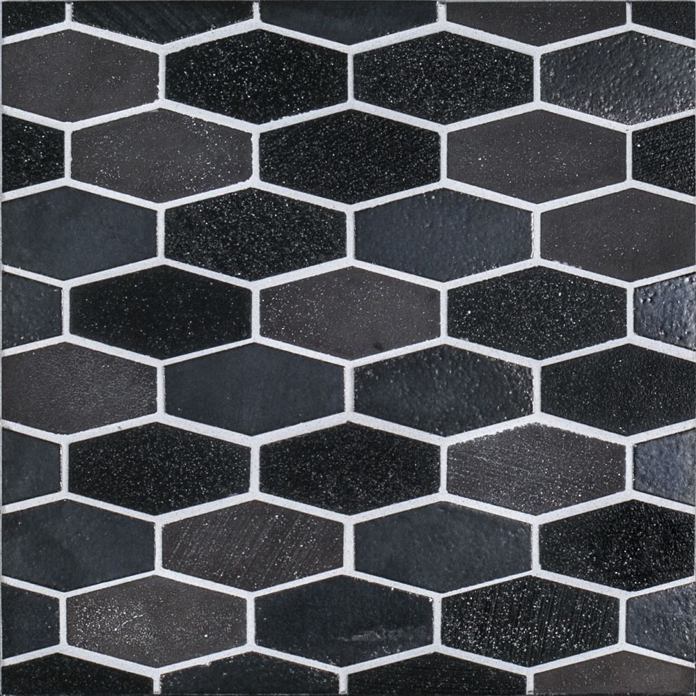 Elongated Hex Mosaic 10.625" x 12.125"