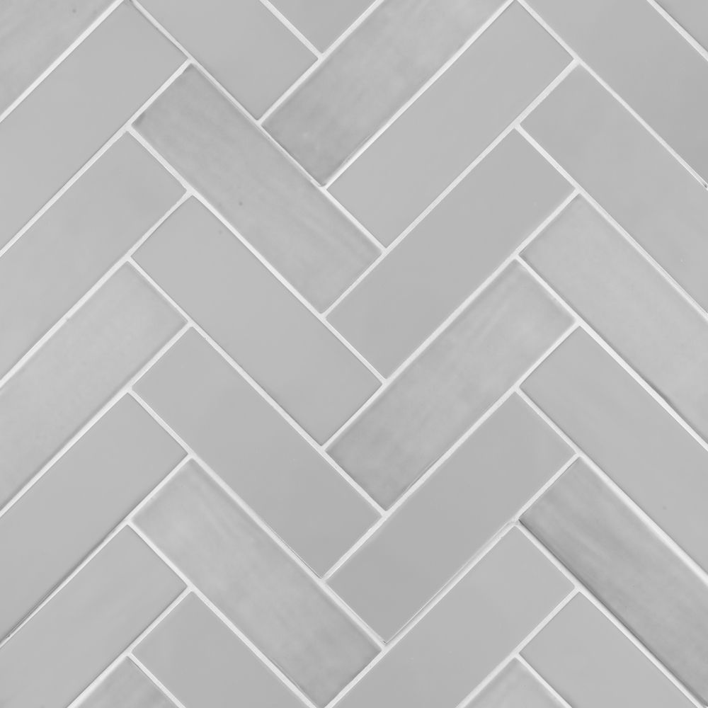 2.5" x 8" Brick Herringbone Mosaic 11.125" x 15.25"